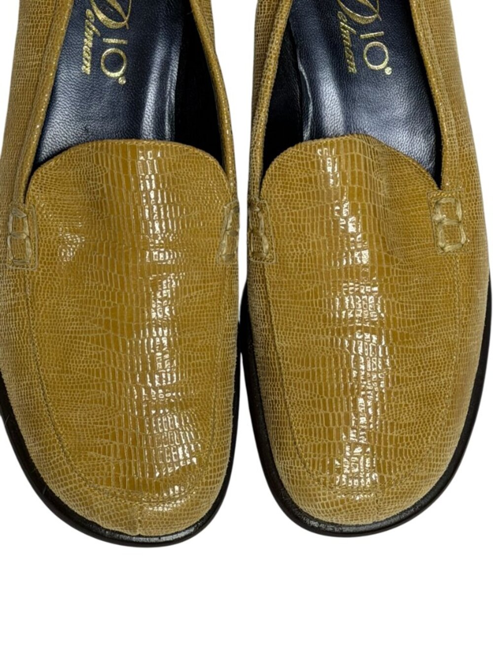 Studio Elman Elton Womens Loafers Shoes Alligator Beige Light Tan 6 - Picture 4 of 12